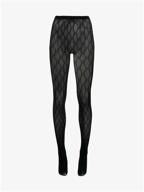 black Gucci logo tights